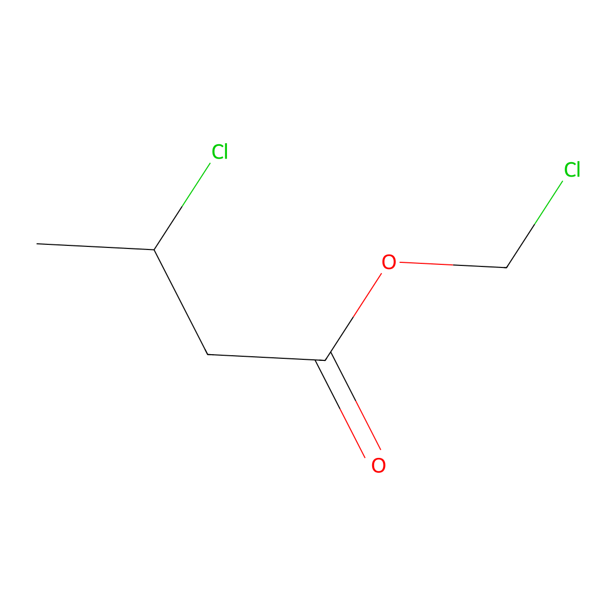 Chloromethyl 3-chlorobutanoate molecular structure, CAS 80418-48-0
