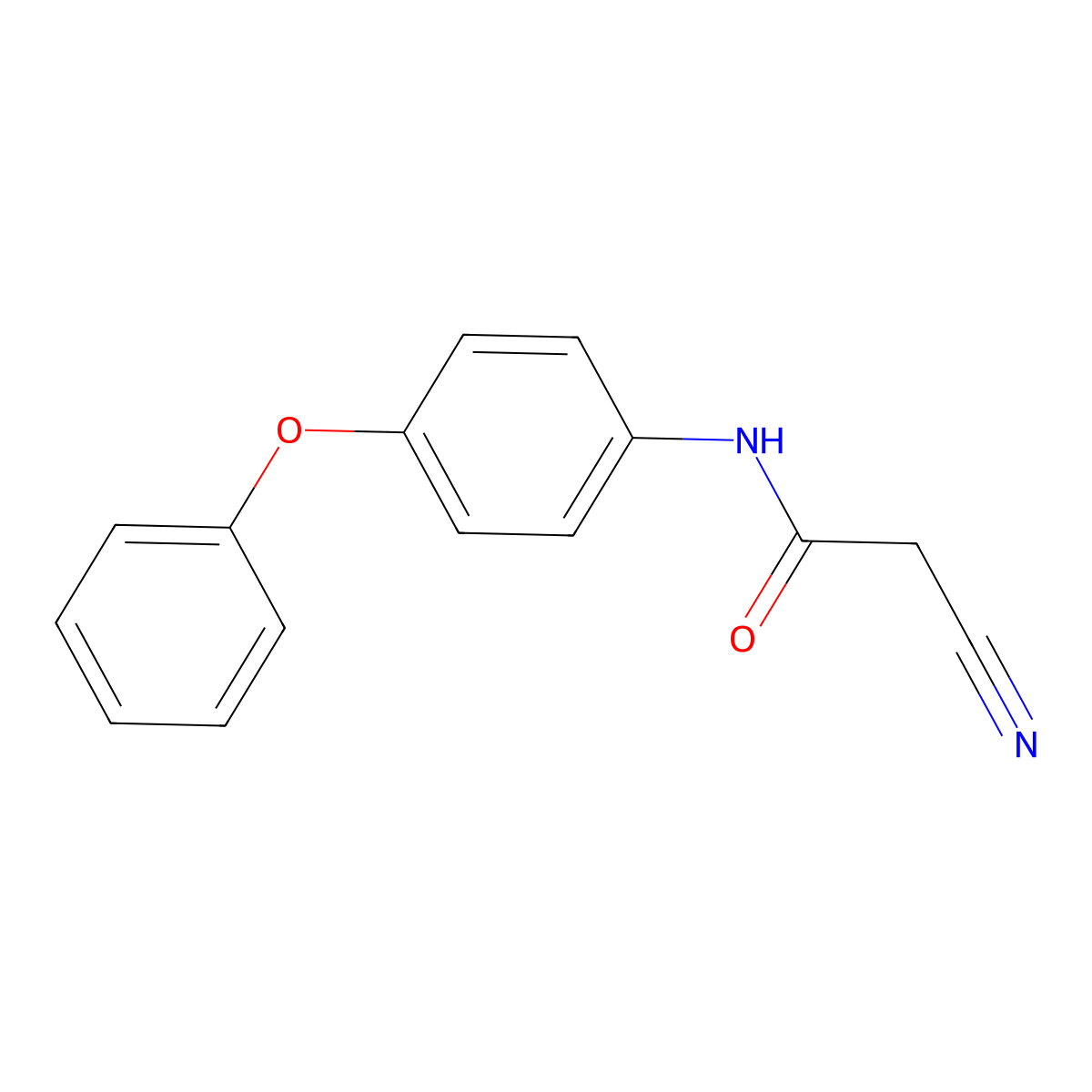 2-cyano-N-(4-phenoxyphenyl)acetamide molecular structure, CAS 80419-13-2