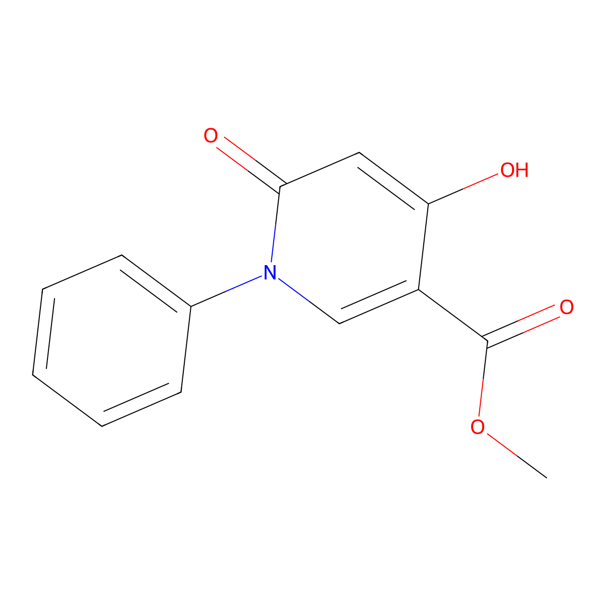 Methyl 4-hydroxy-6-oxo-1-phenyl-1,6-dihydropyridine-3-carboxylate molecular structure, CAS 80421-15-4