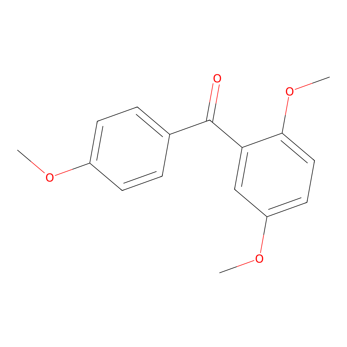 (2,5-Dimethoxyphenyl)(4-methoxyphenyl)methanone molecular structure, CAS 80427-23-2