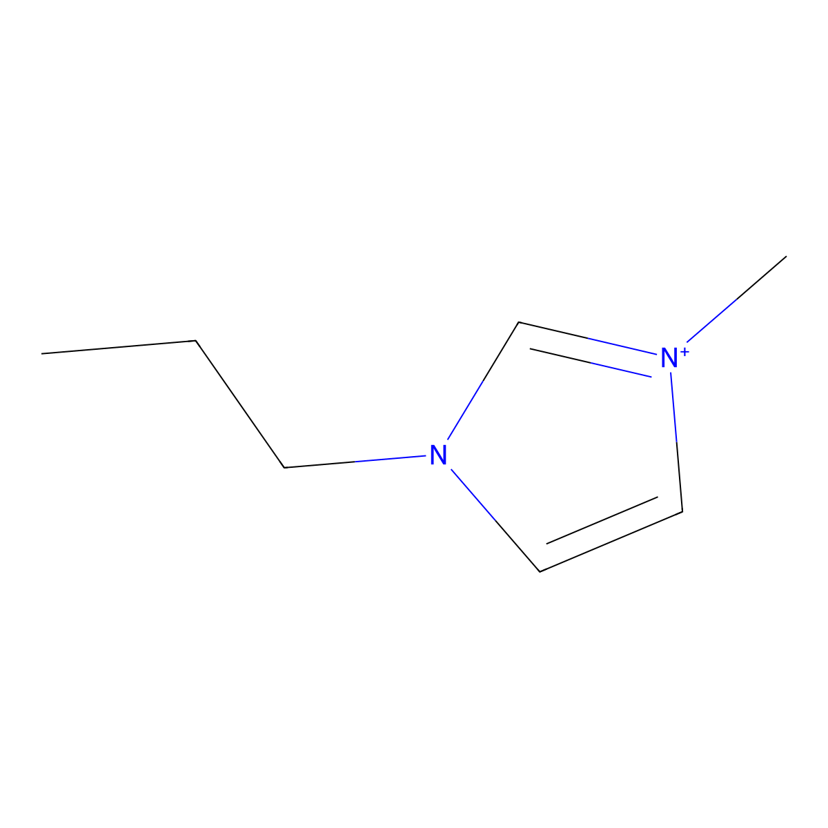 3-Methyl-1-propyl-1H-imidazol-3-ium molecular structure, CAS 80432-06-0