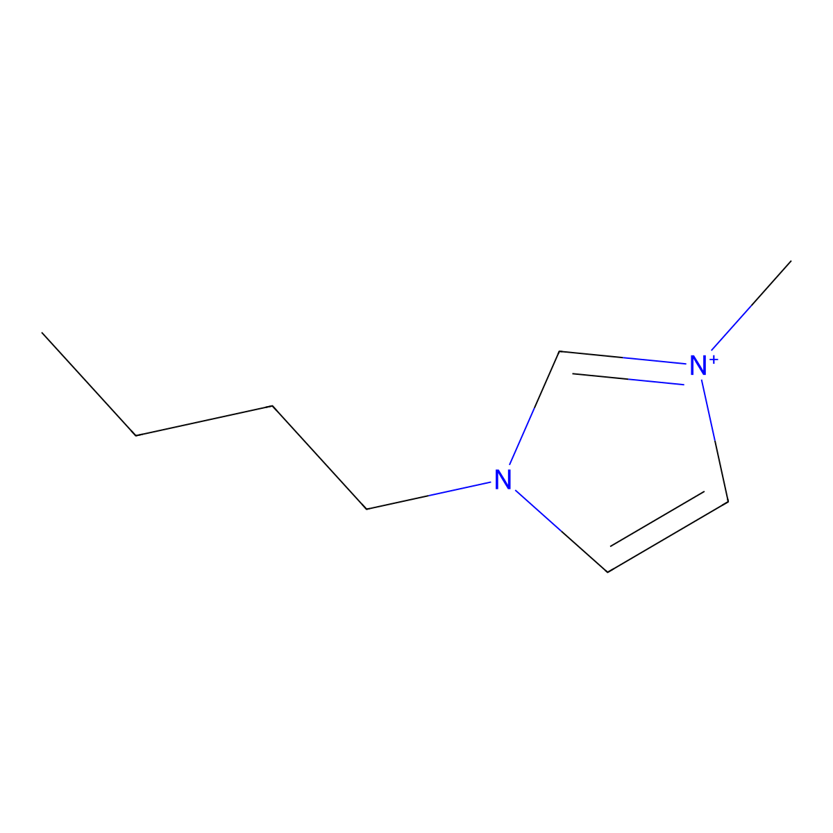 1-Butyl-3-methylimidazolium molecular structure, CAS 80432-08-2