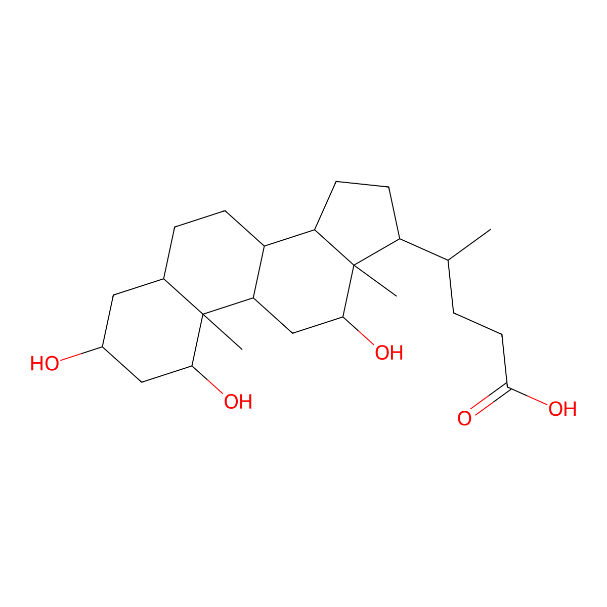 1beta-Hydroxydeoxycholic acid molecular structure, CAS 80434-32-8