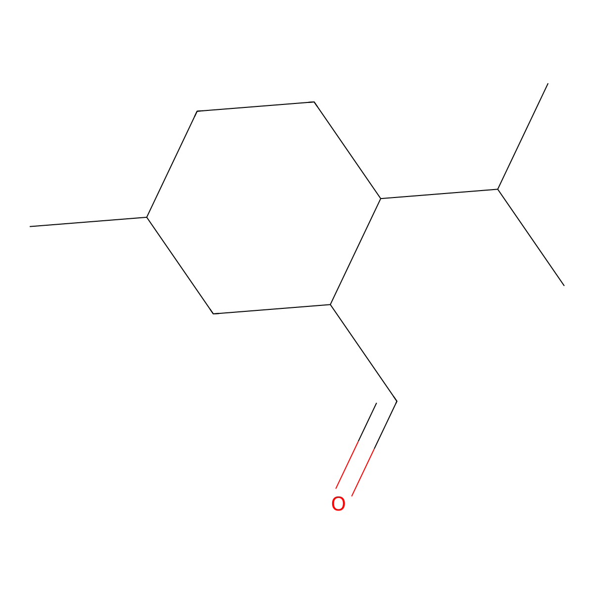 (1R,2S,5R)-5-methyl-2-(propan-2-yl)cyclohexane-1-carbaldehyde molecular structure, CAS 80434-59-9