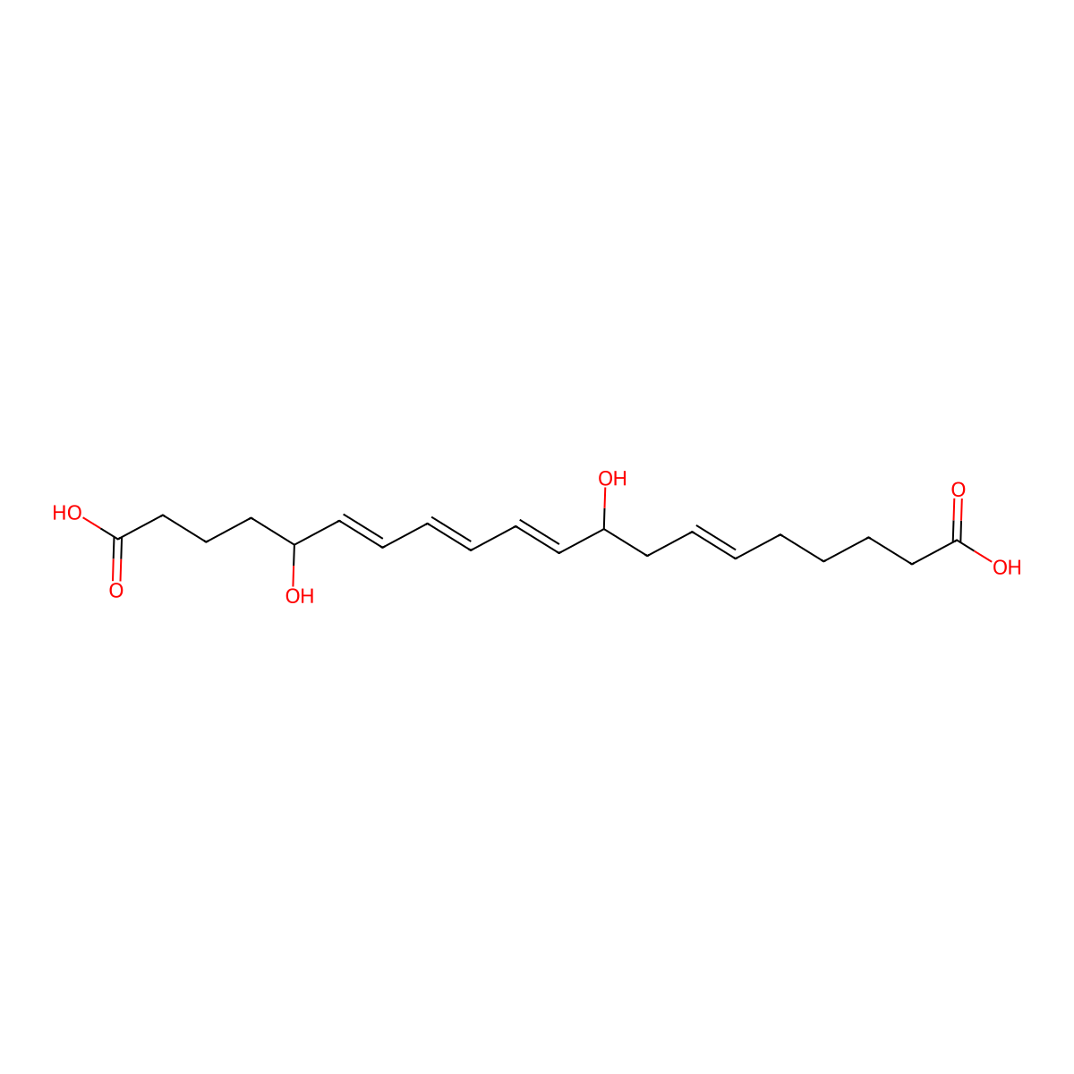 20-Carboxyleukotriene B4 molecular structure, CAS 80434-82-8