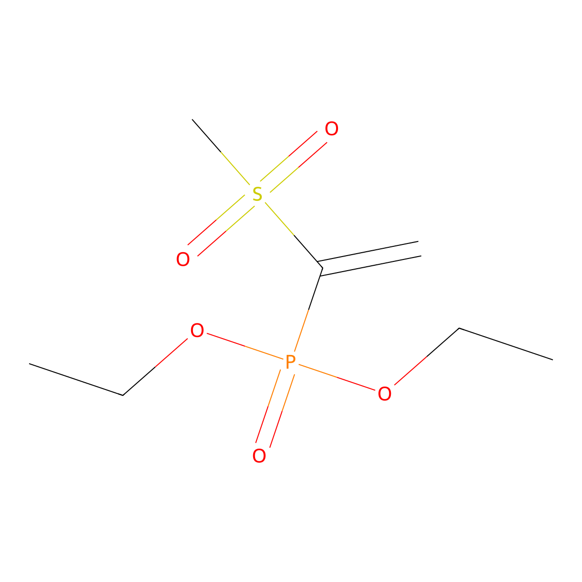 Diethyl [1-(methanesulfonyl)ethenyl]phosphonate molecular structure, CAS 80436-51-7