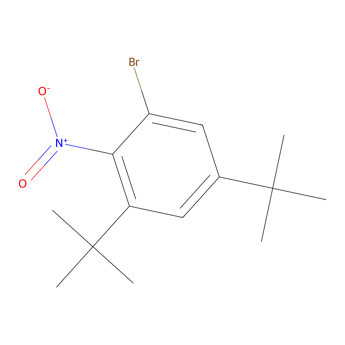 1-Bromo-3,5-ditert-butyl-2-nitrobenzene molecular structure, CAS 80438-69-3