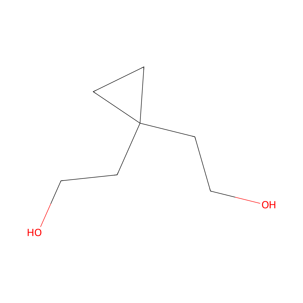 1,1-Cyclopropanediethanol molecular structure, CAS 80438-88-6