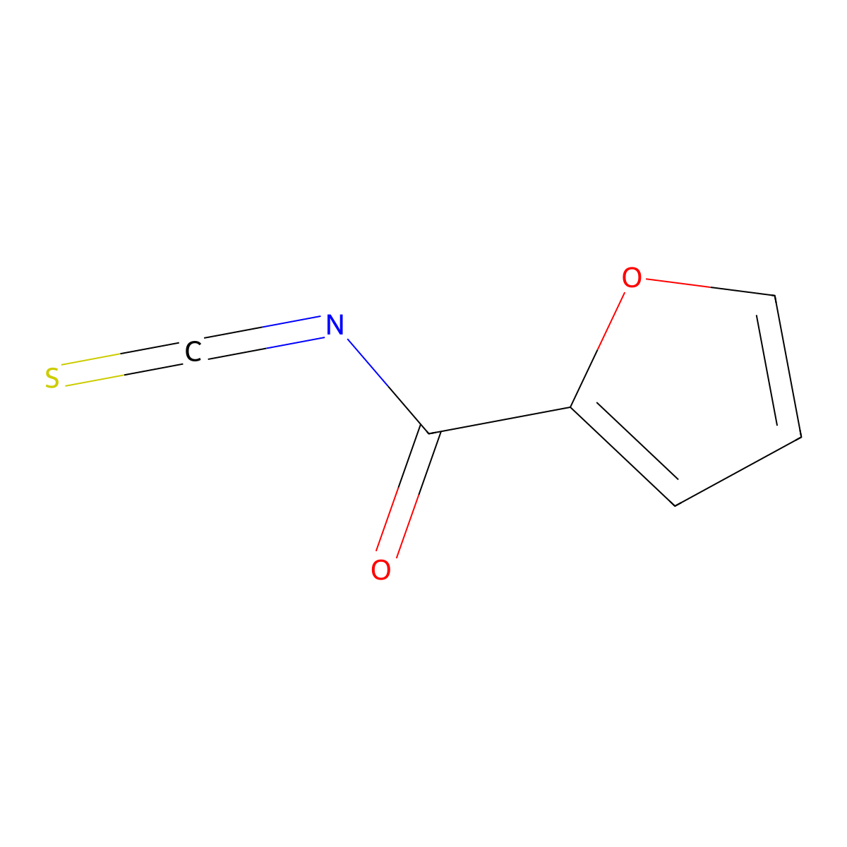 Furan-2-carbonyl isothiocyanate molecular structure, CAS 80440-95-5