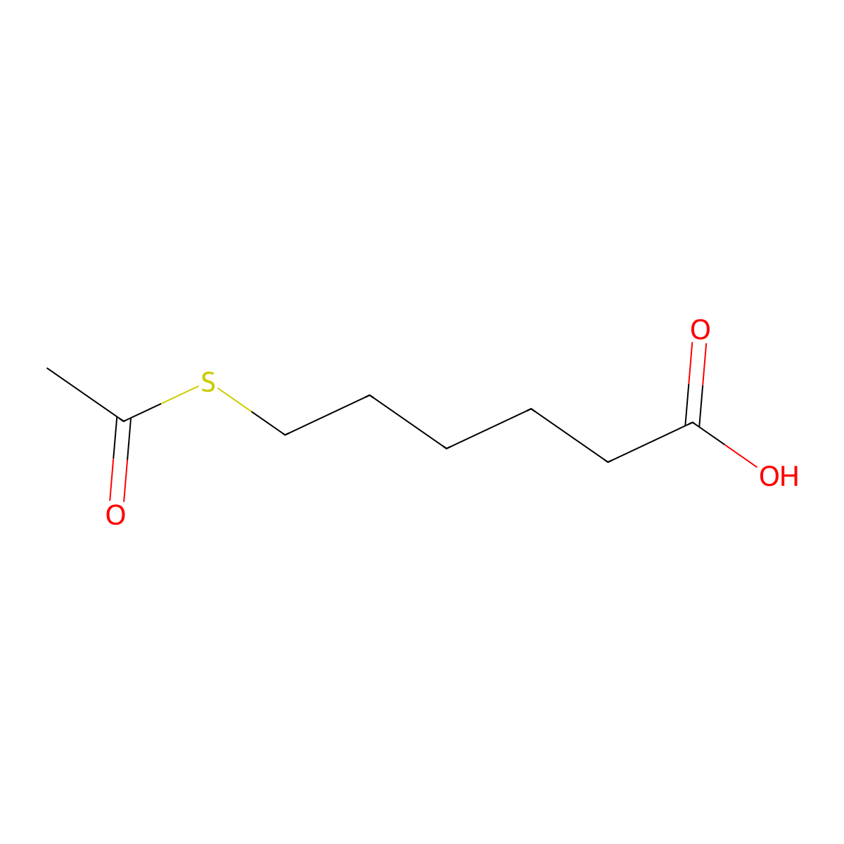 6-Acetylthiohexanoic acid molecular structure, CAS 80441-57-2