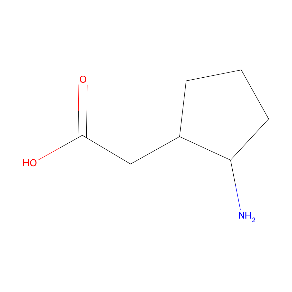 2-(2-aminocyclopentyl)acetic Acid molecular structure, CAS 804425-92-1