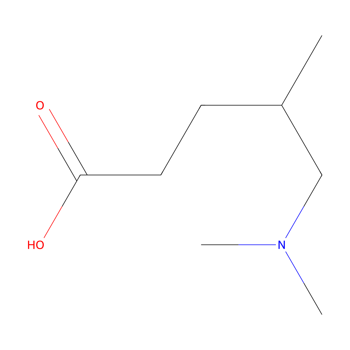 5-(Dimethylamino)-4-methylpentanoic acid molecular structure, CAS 804426-22-0