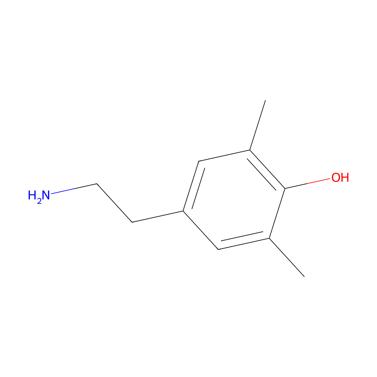4-(2-Aminoethyl)-2,6-dimethylphenol molecular structure, CAS 804427-10-9