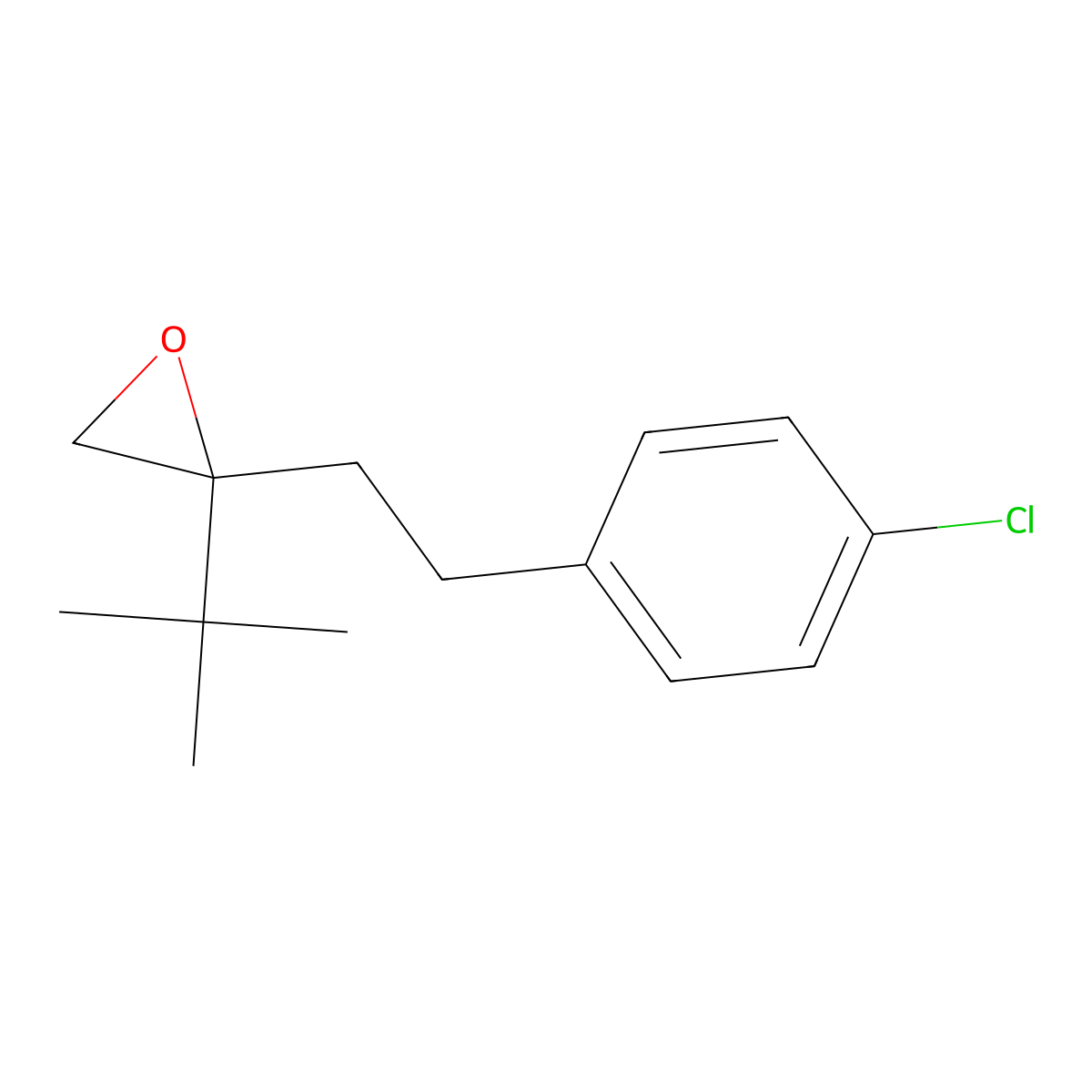 2-tert-Butyl-2-(2-(4-chlorophenyl)ethyl)oxirane molecular structure, CAS 80443-63-6