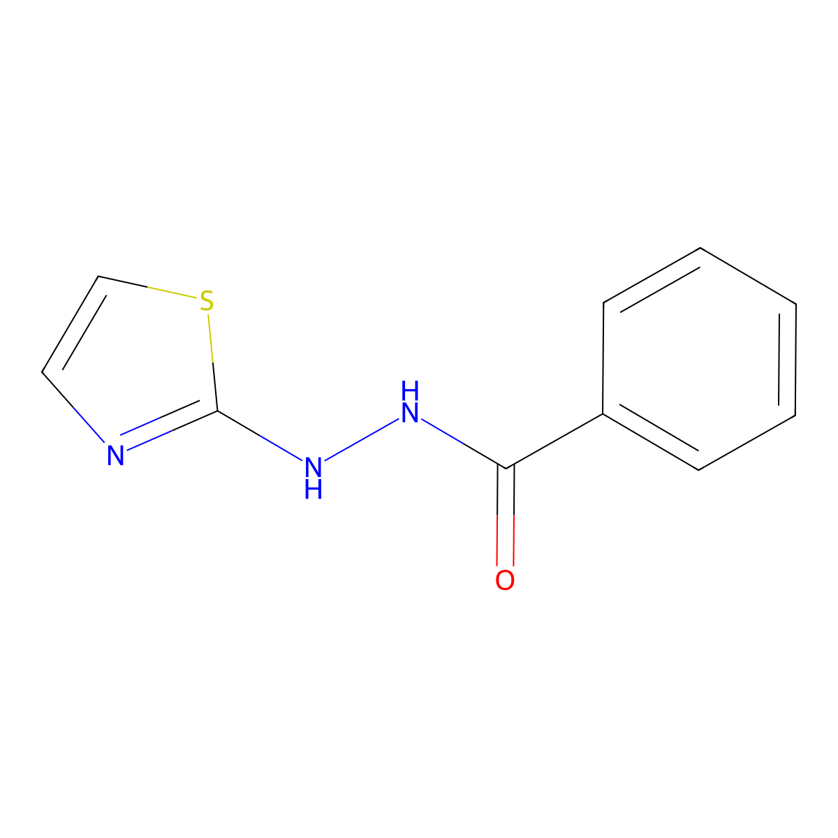 N'-(1,3-thiazol-2-yl)benzohydrazide molecular structure, CAS 804434-61-5