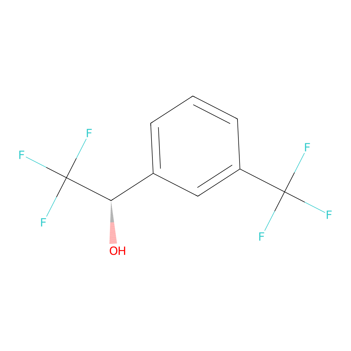 (1S)-2,2,2-trifluoro-1-[3-(trifluoromethyl)phenyl]ethan-1-ol molecular structure, CAS 80446-62-4