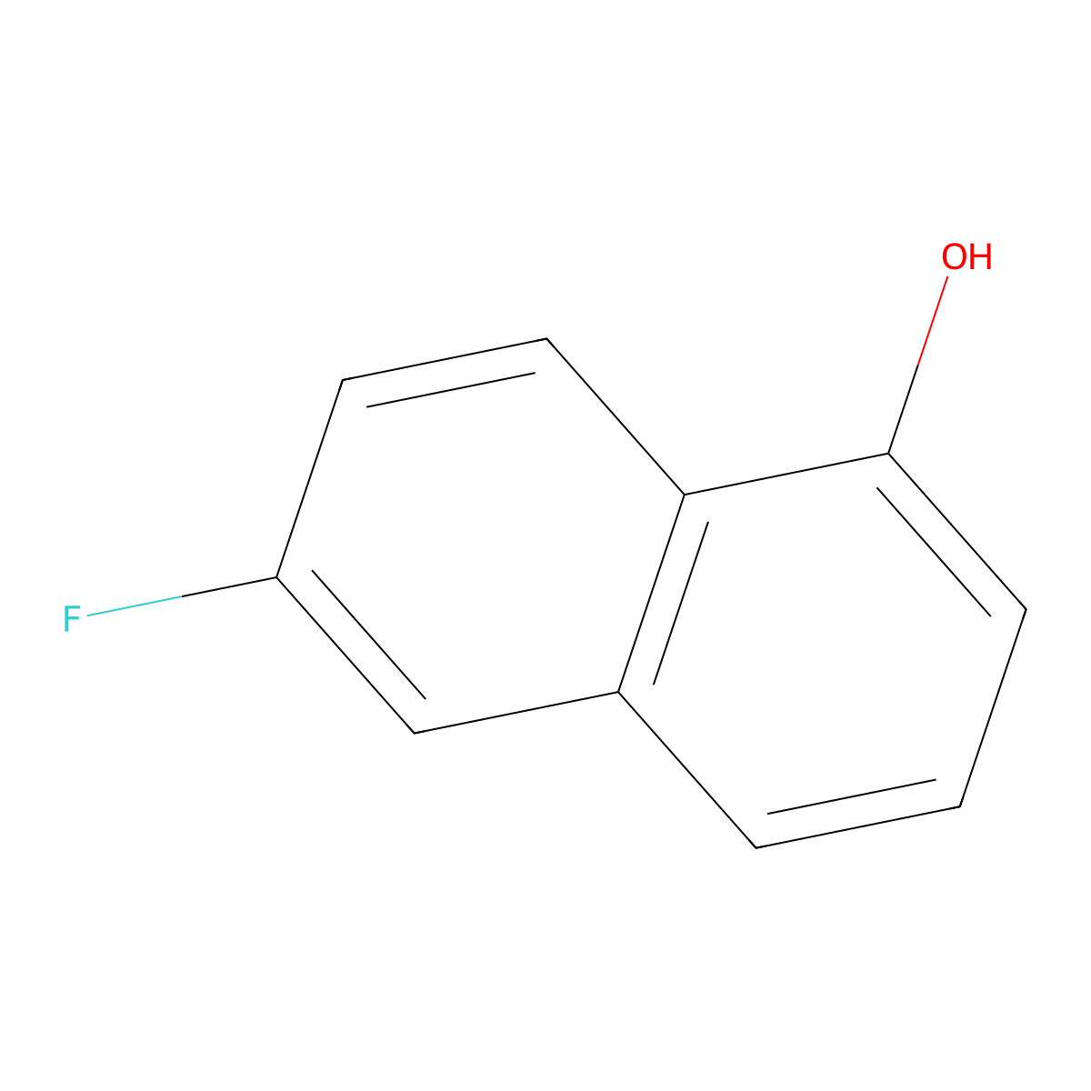 6-Fluoronaphthalen-1-ol molecular structure, CAS 804498-72-4