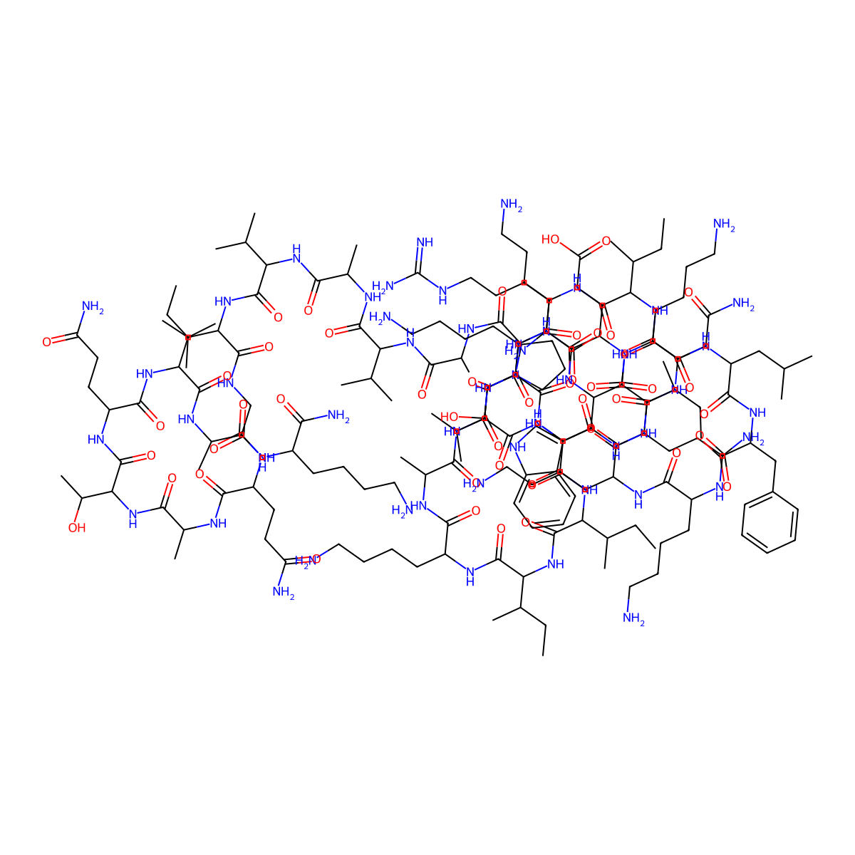Cecropin A molecular structure, CAS 80451-04-3