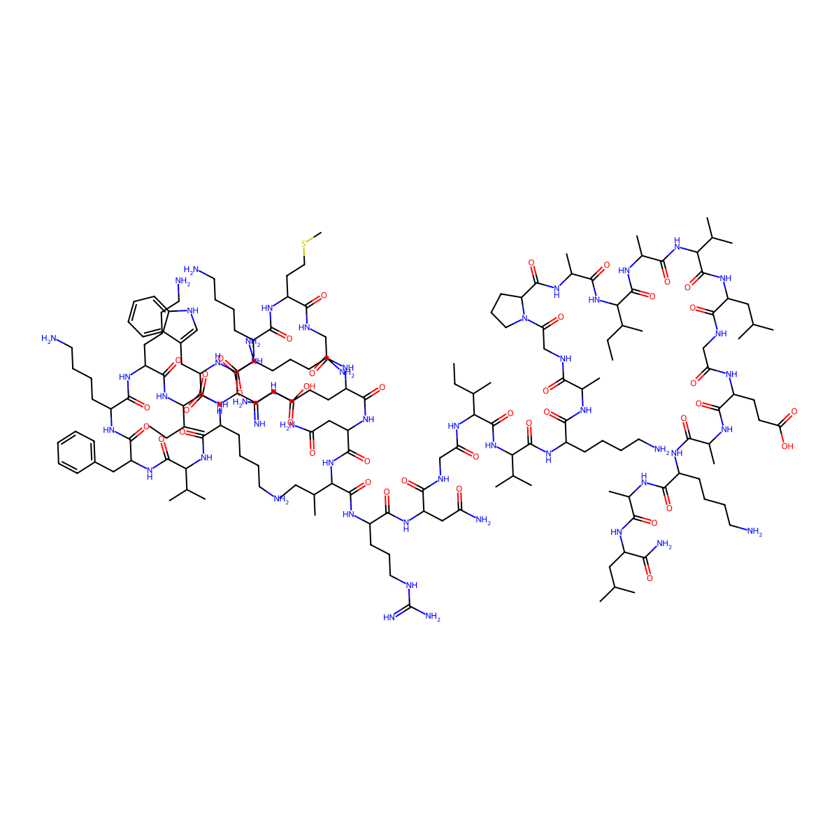 Cecropin B protein, Insecta molecular structure, CAS 80451-05-4
