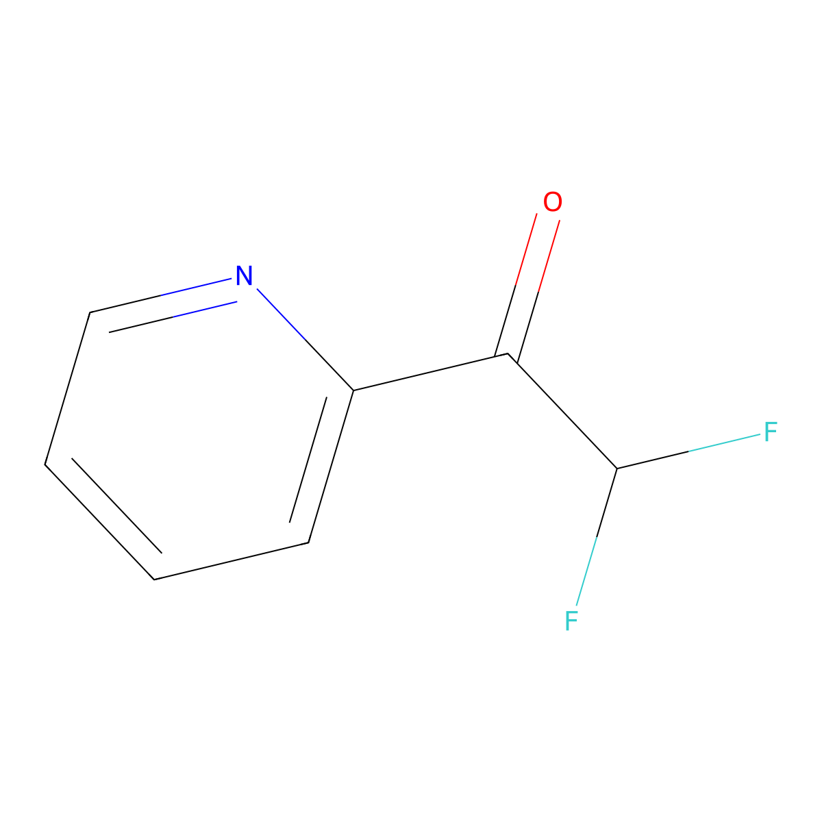 2,2-Difluoro-1-(pyridin-2-yl)ethanone molecular structure, CAS 80459-00-3