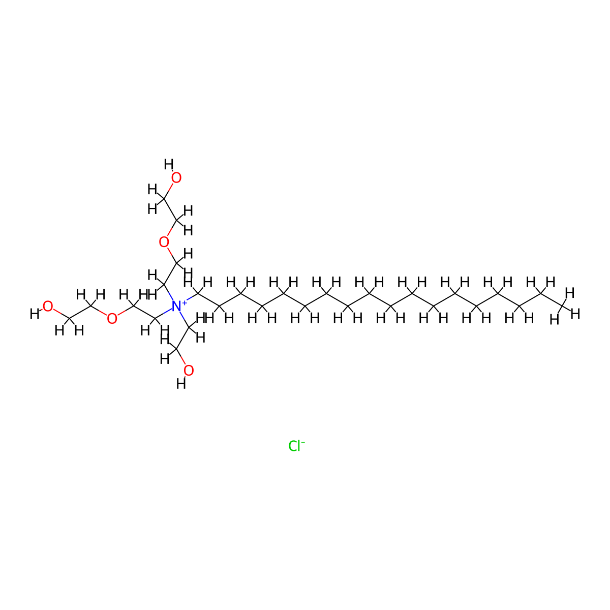 Bis[2-(2-hydroxyethoxy)ethyl]-(2-hydroxyethyl)-octadecylazanium;chloride molecular structure, CAS 80462-94-8