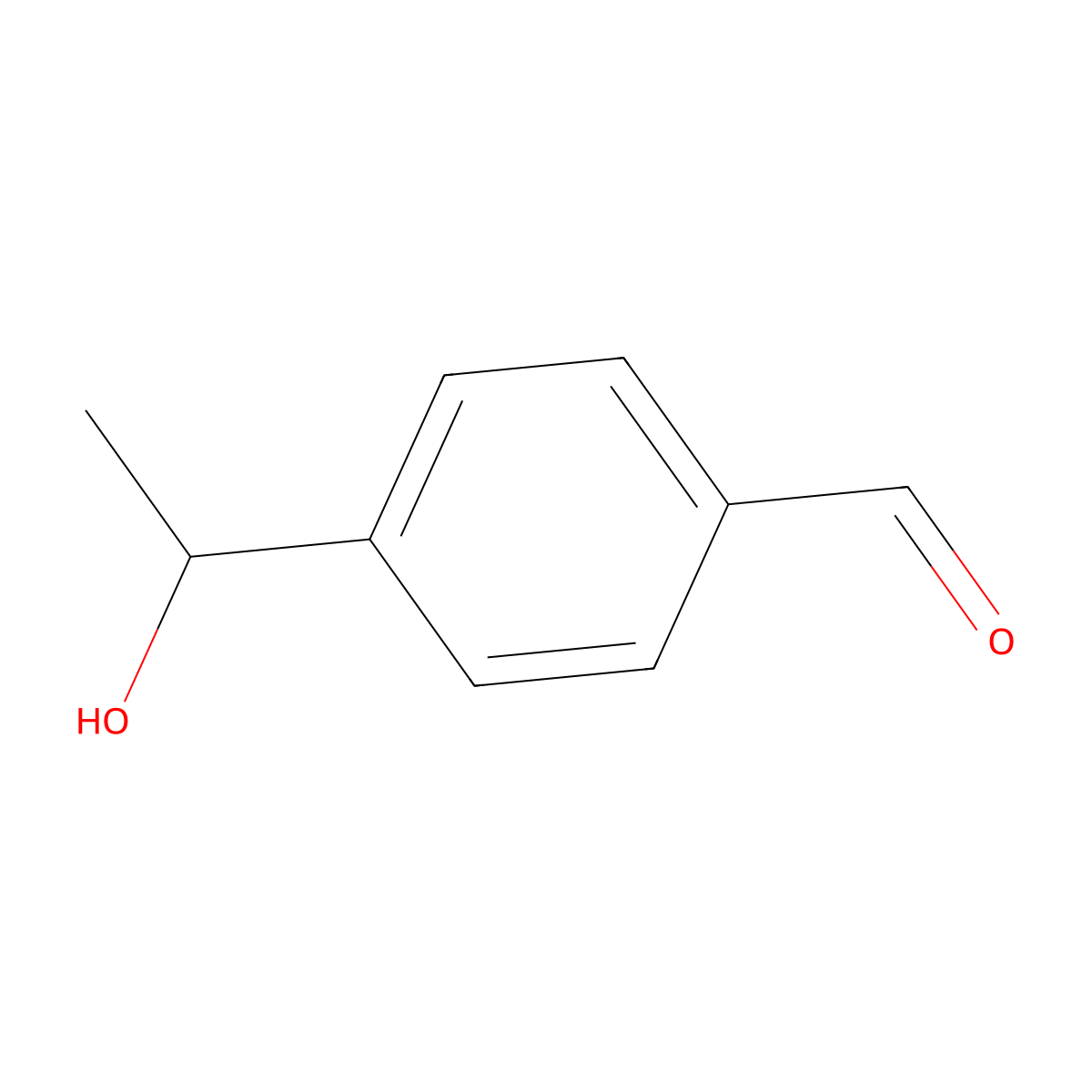 4-(1-Hydroxyethyl)benzaldehyde molecular structure, CAS 80463-21-4