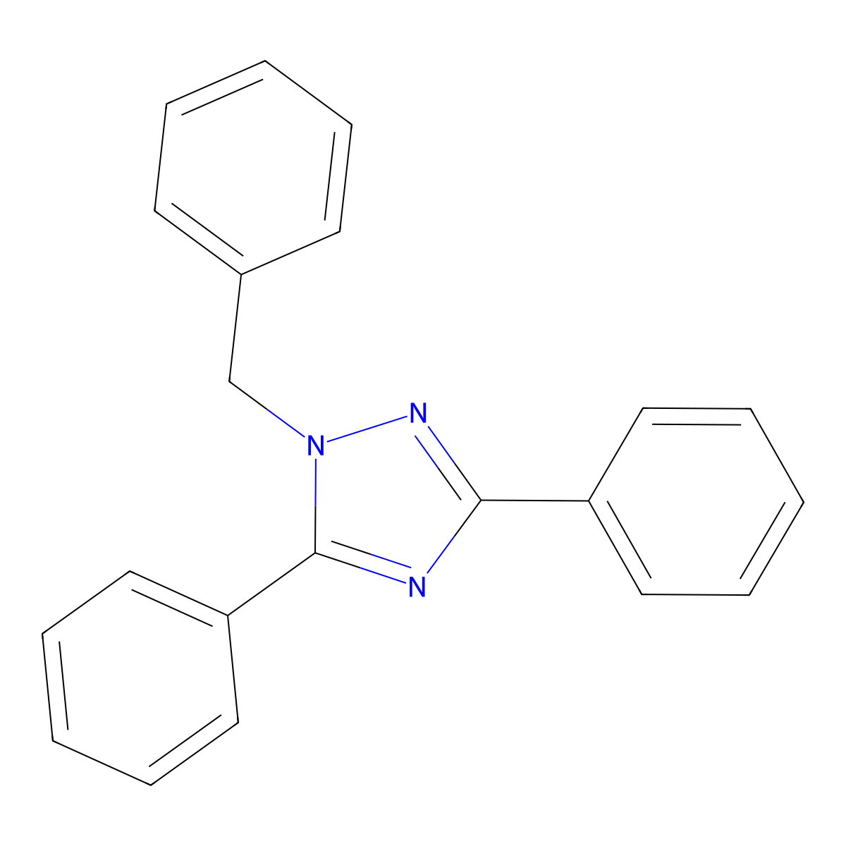 1-Benzyl-3,5-diphenyl-1,2,4-triazole molecular structure, CAS 80465-12-9