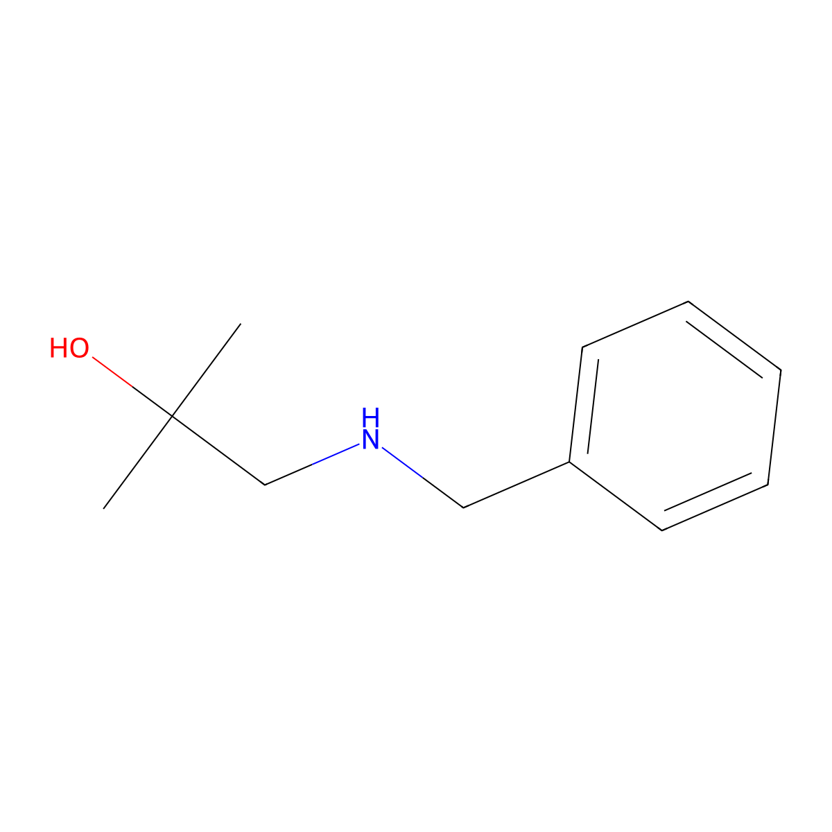1-(Benzylamino)-2-methylpropan-2-ol molecular structure, CAS 80466-51-9