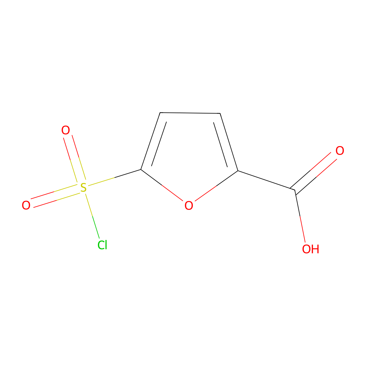 5-(Chlorosulfonyl)furan-2-carboxylic acid molecular structure, CAS 80466-76-8