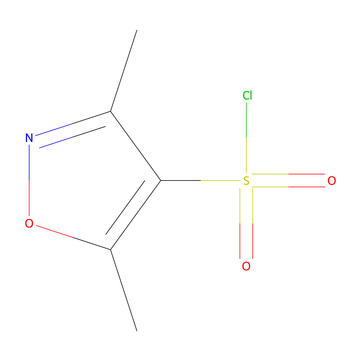 3,5-Dimethylisoxazole-4-sulfonyl chloride molecular structure, CAS 80466-79-1