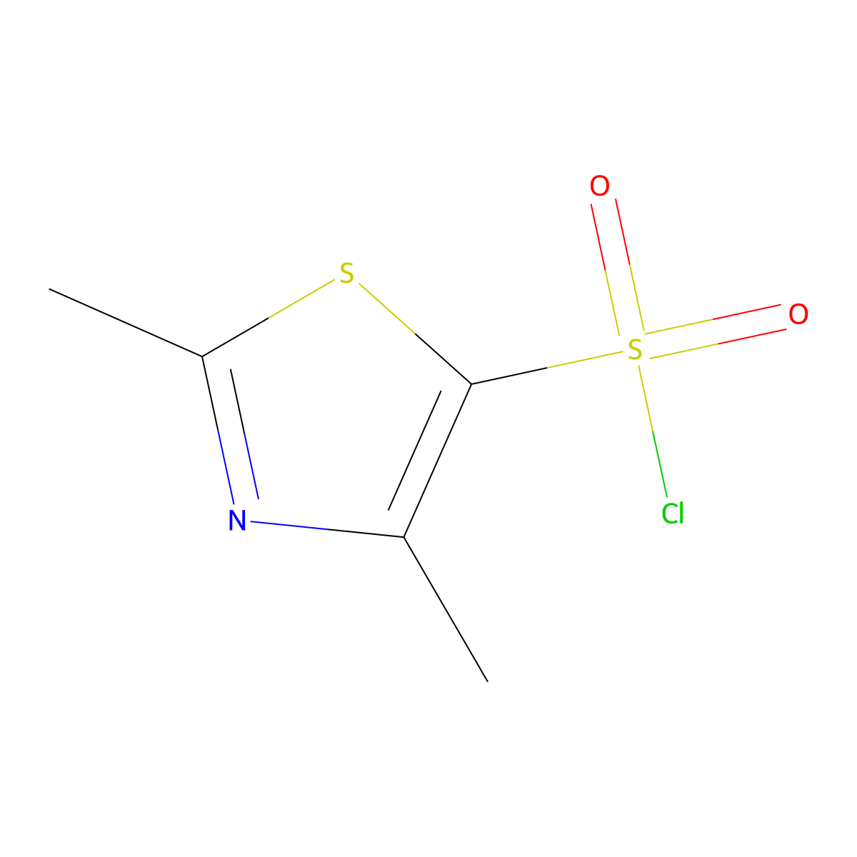 Dimethyl-1,3-thiazole-5-sulfonyl chloride molecular structure, CAS 80466-80-4
