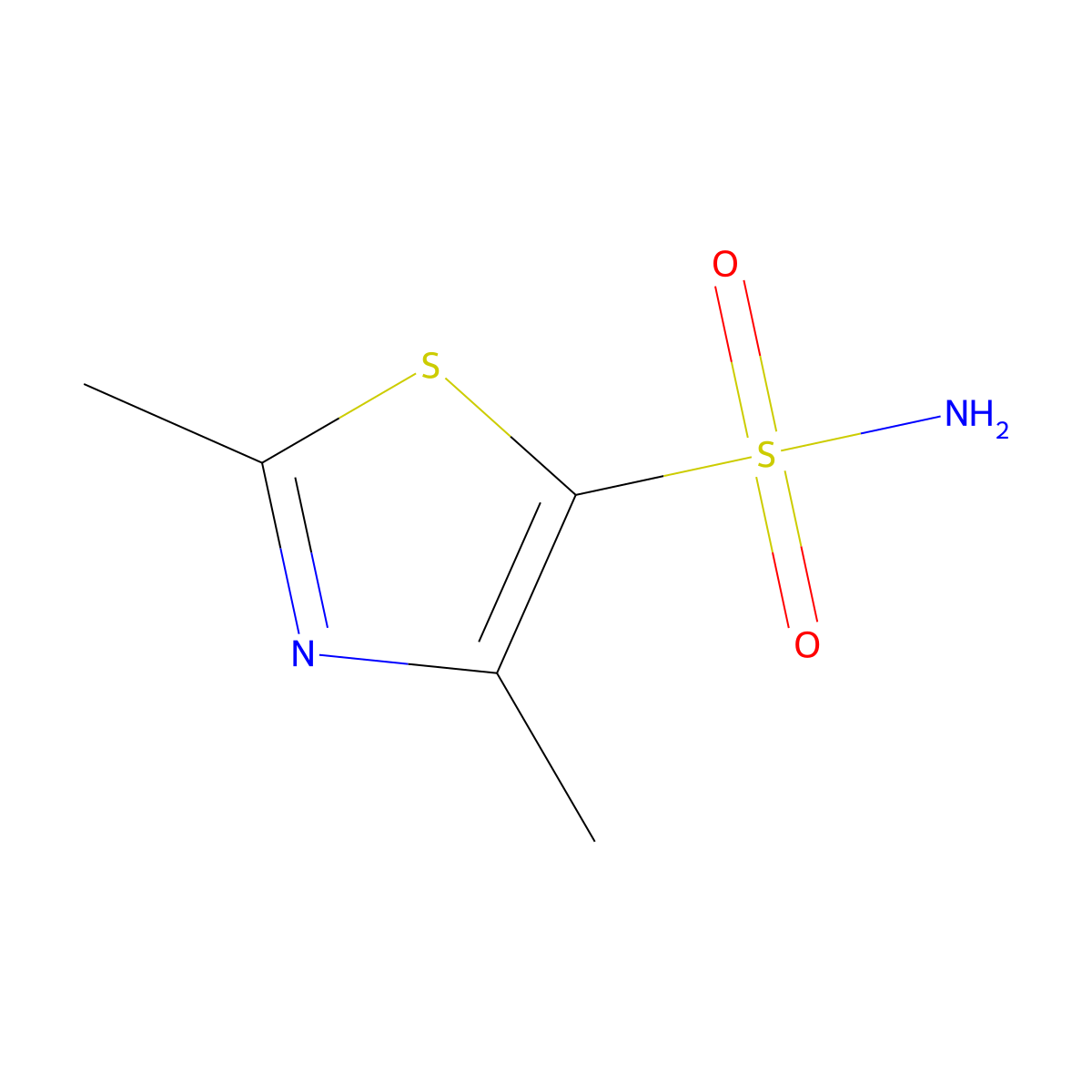 2,4-Dimethylthiazole-5-sulfonamide molecular structure, CAS 80466-90-6