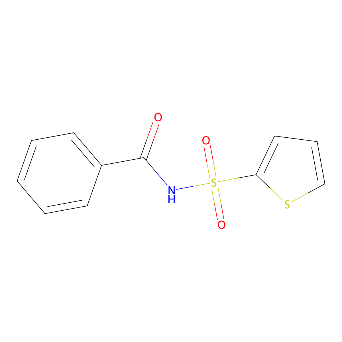 N-(thiophene-2-sulfonyl)benzamide molecular structure, CAS 80467-45-4