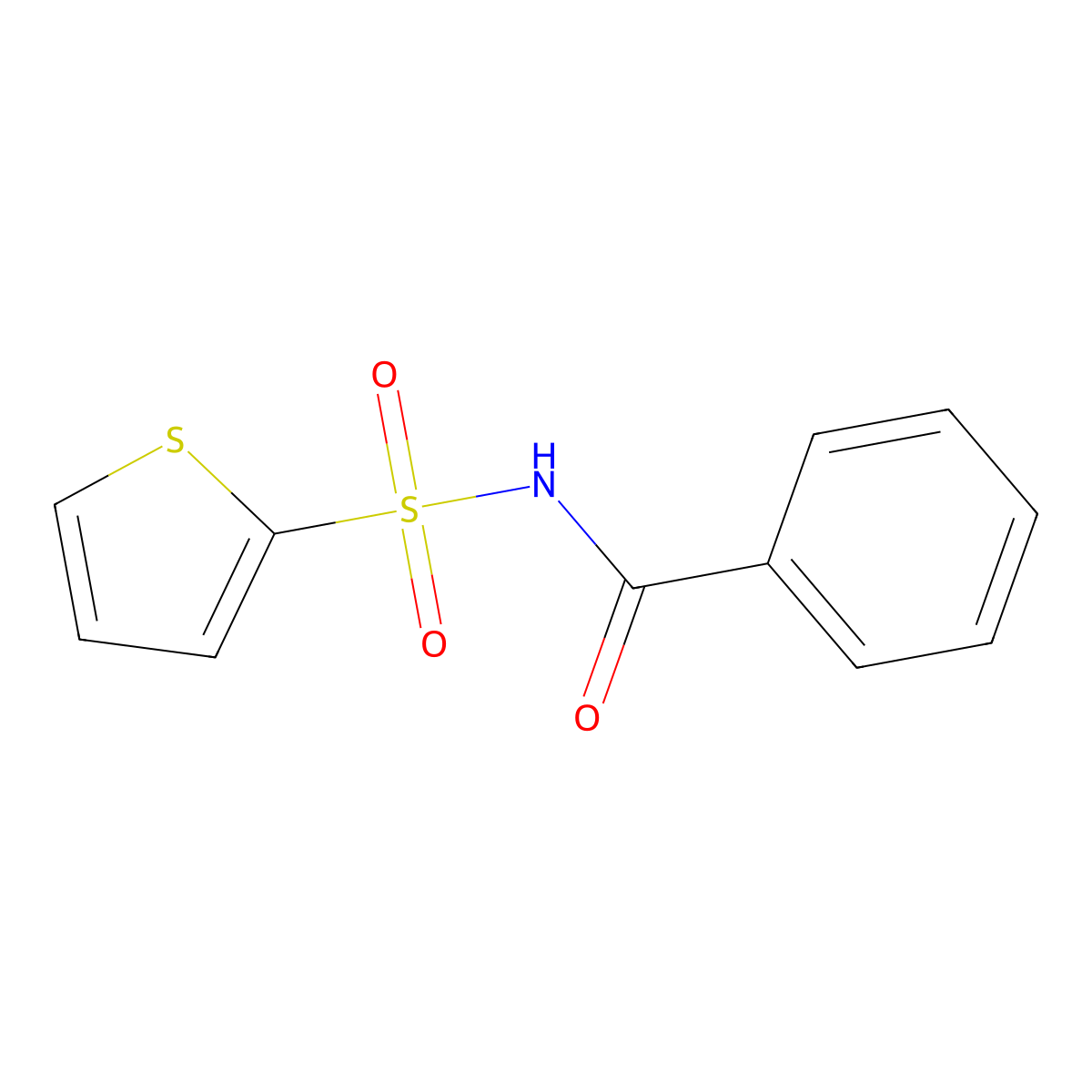 N-(thiophene-2-sulfonyl)benzamide molecular structure, CAS 80467-45-4