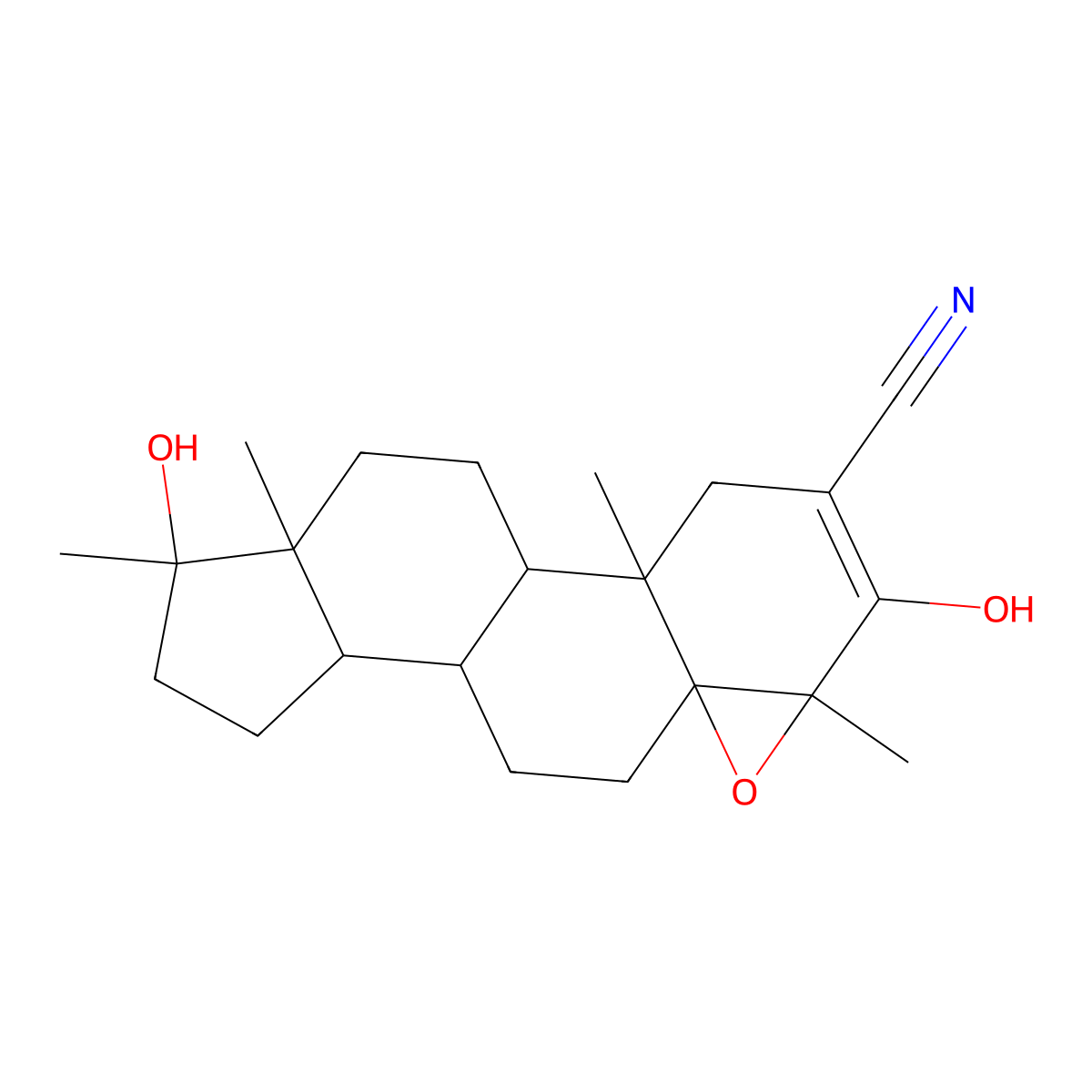 Epostane molecular structure, CAS 80471-63-2