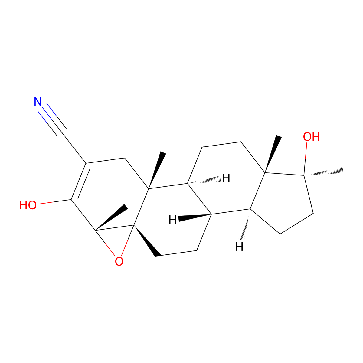 Epostane molecular structure, CAS 80471-63-2