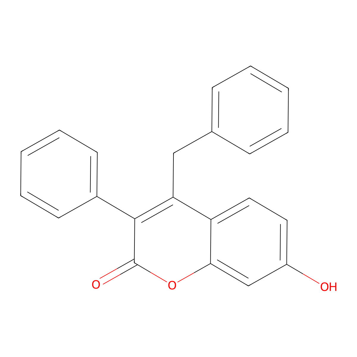 4-Benzyl-7-hydroxy-3-phenylcoumarin molecular structure, CAS 80472-58-8
