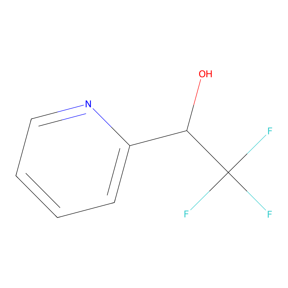 (1R)-2,2,2-trifluoro-1-(pyridin-2-yl)ethan-1-ol molecular structure, CAS 80483-84-7