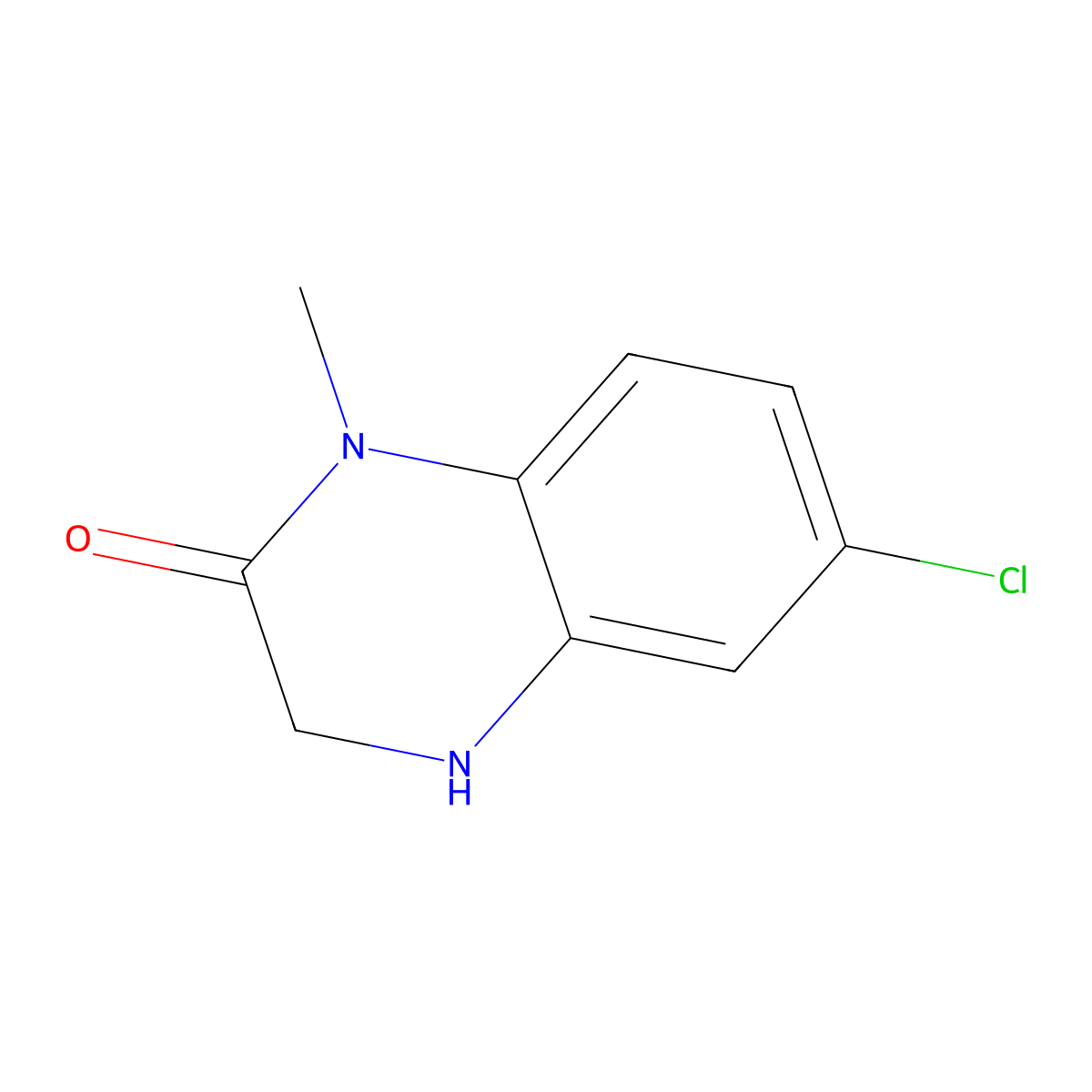 6-Chloro-1-methyl-3,4-dihydroquinoxalin-2(1H)-one molecular structure, CAS 80484-00-0