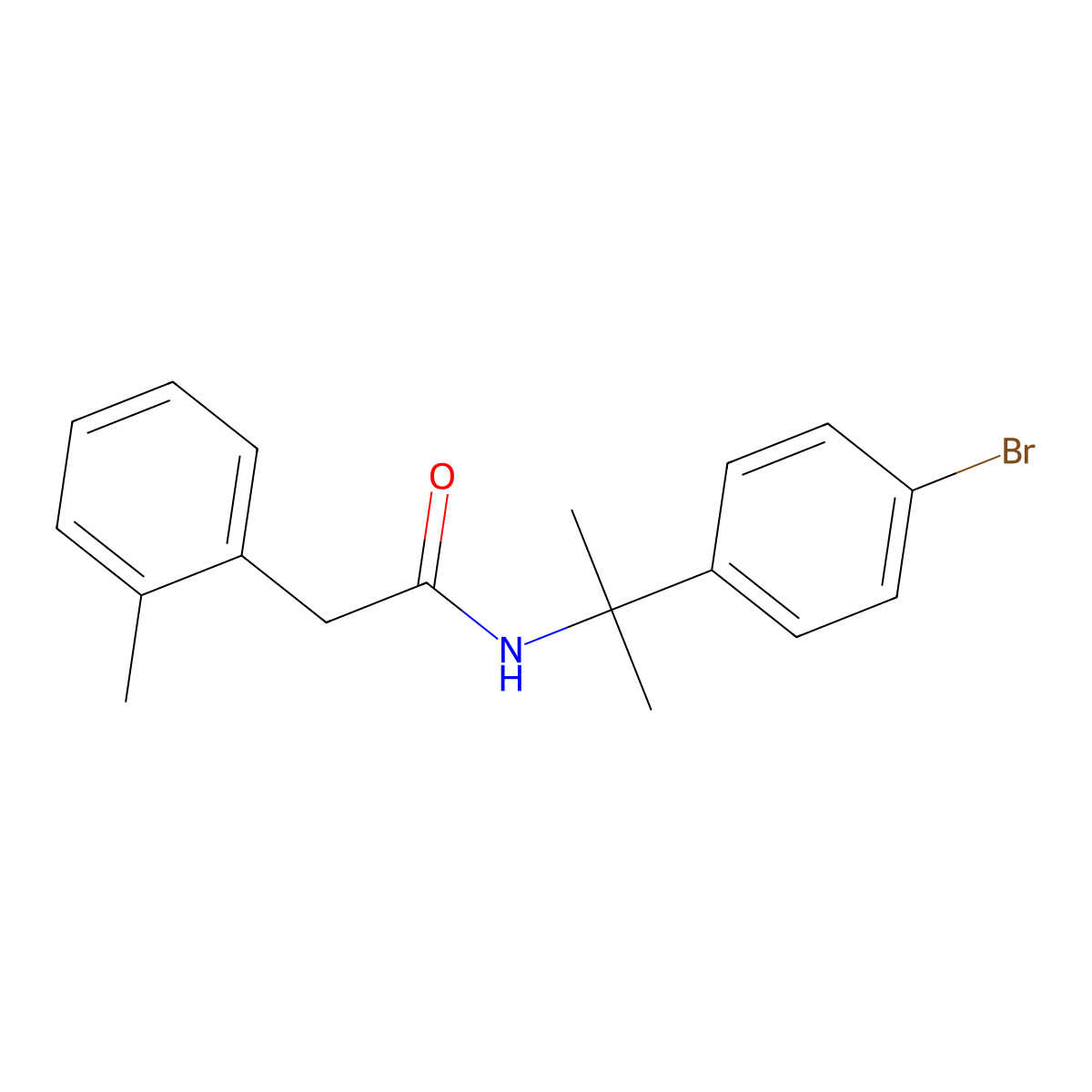 N-[2-(4-Bromophenyl)propan-2-yl]-2-(2-methylphenyl)acetamide molecular structure, CAS 80488-13-7