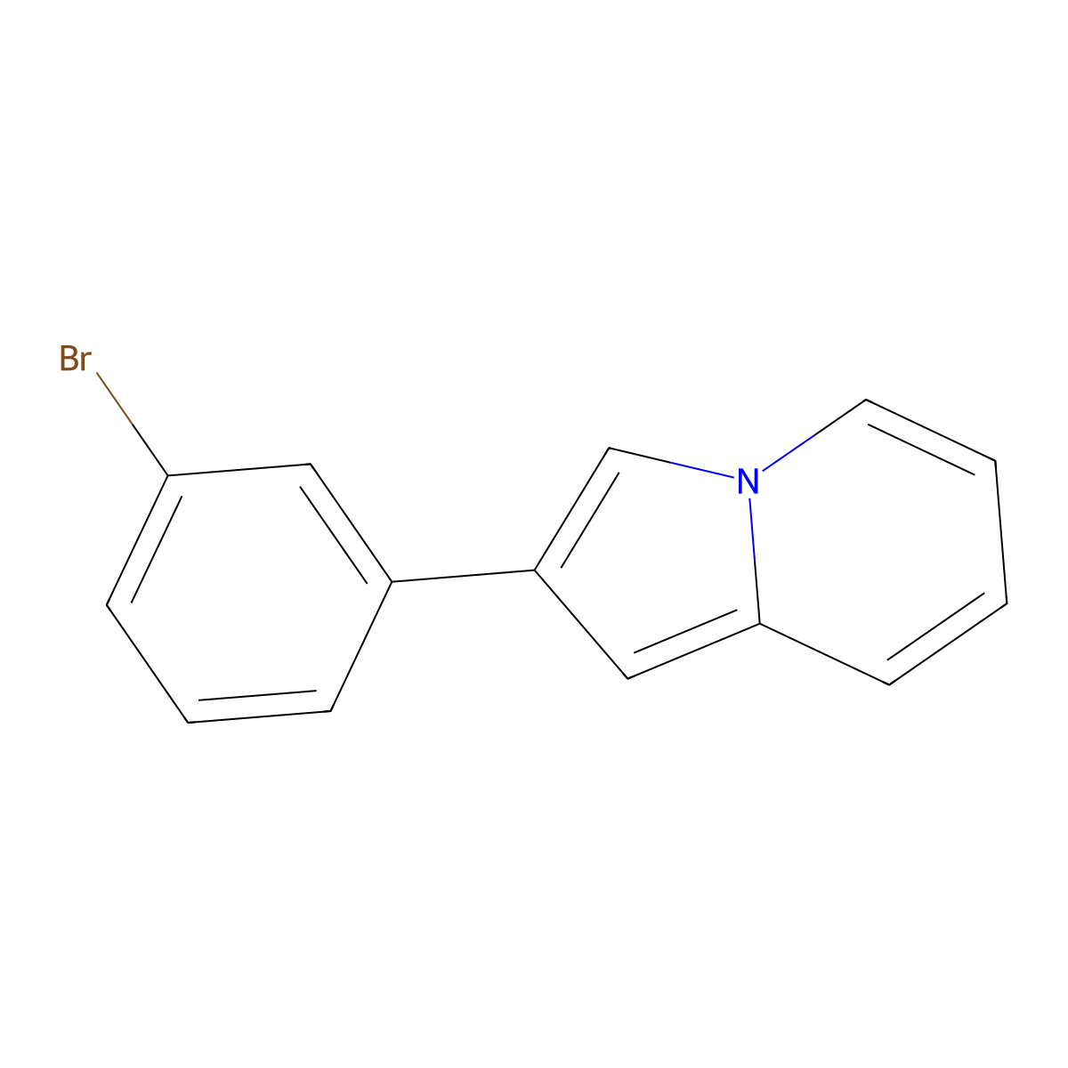 2-(3-Bromo-phenyl)-indolizine molecular structure, CAS 80488-98-8