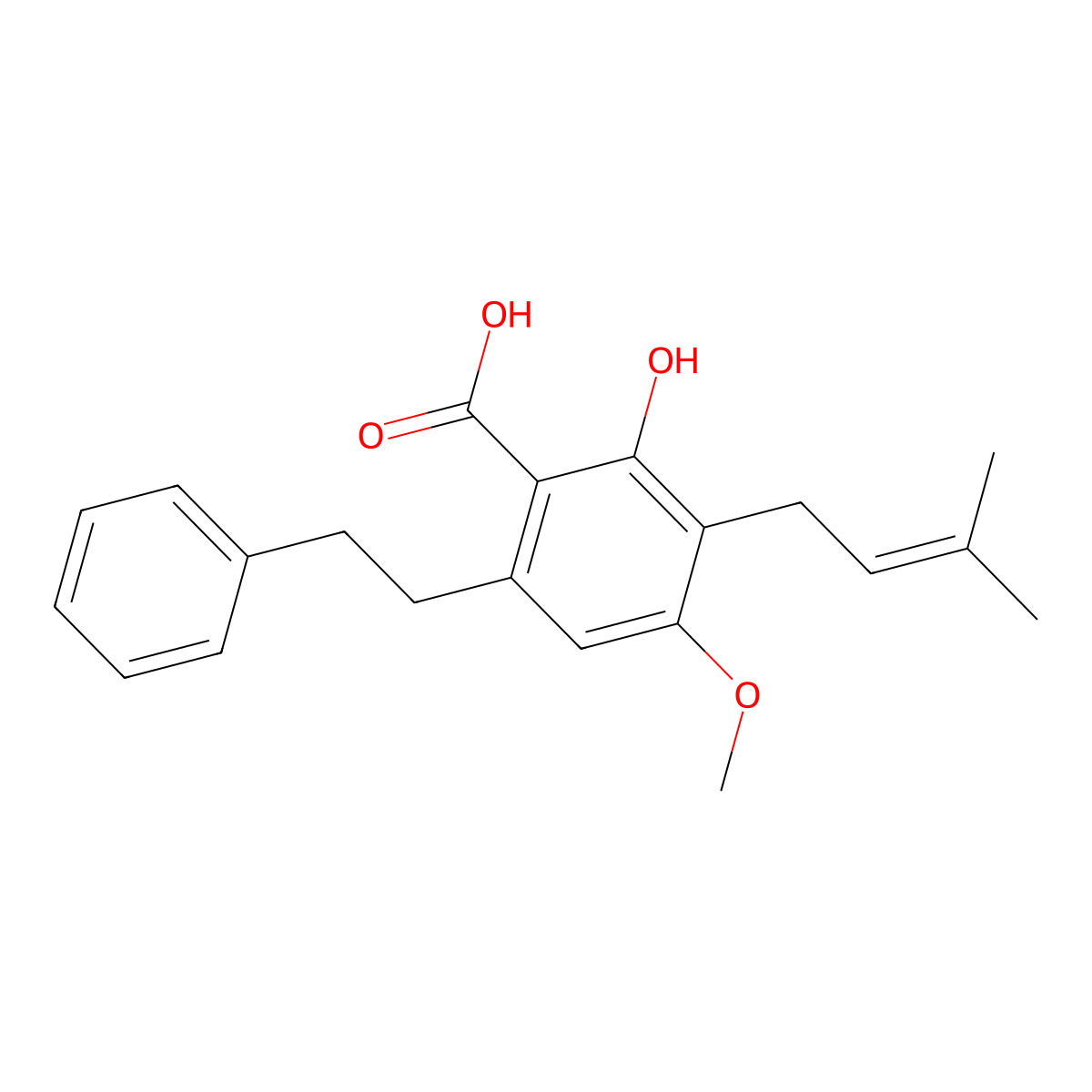 Amorfrutin A molecular structure, CAS 80489-90-3