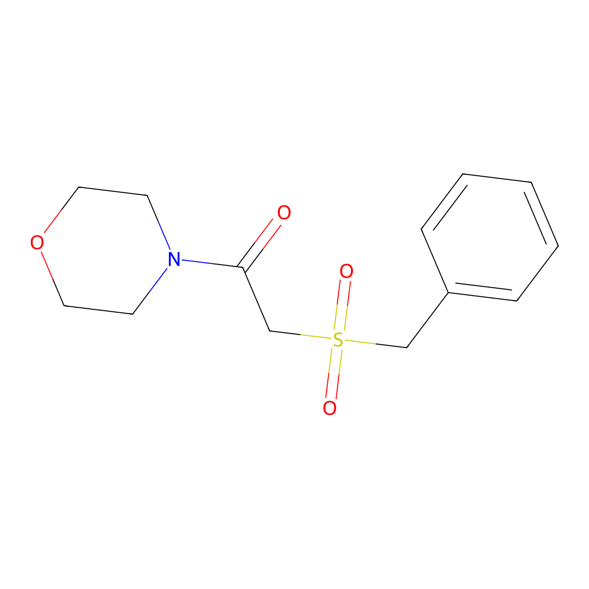 2-(Benzylsulfonyl)-1-(morpholin-4-yl)ethanone molecular structure, CAS 8049-47-6
