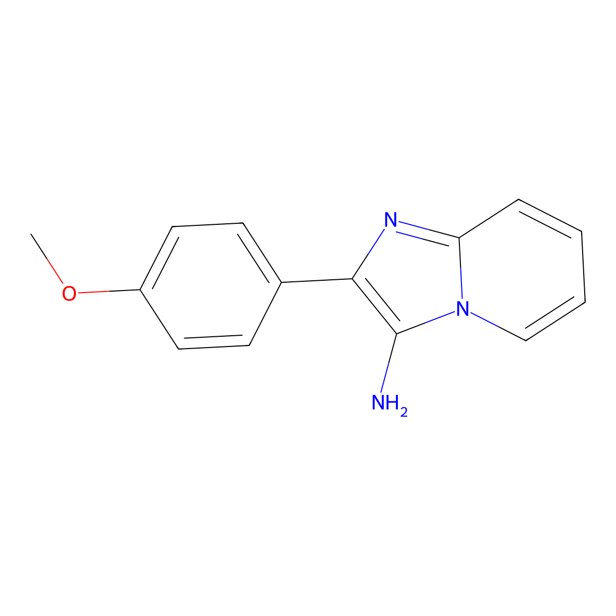 2-(4-Methoxyphenyl)imidazo[1,2-a]pyridin-3-amine molecular structure, CAS 80493-71-6