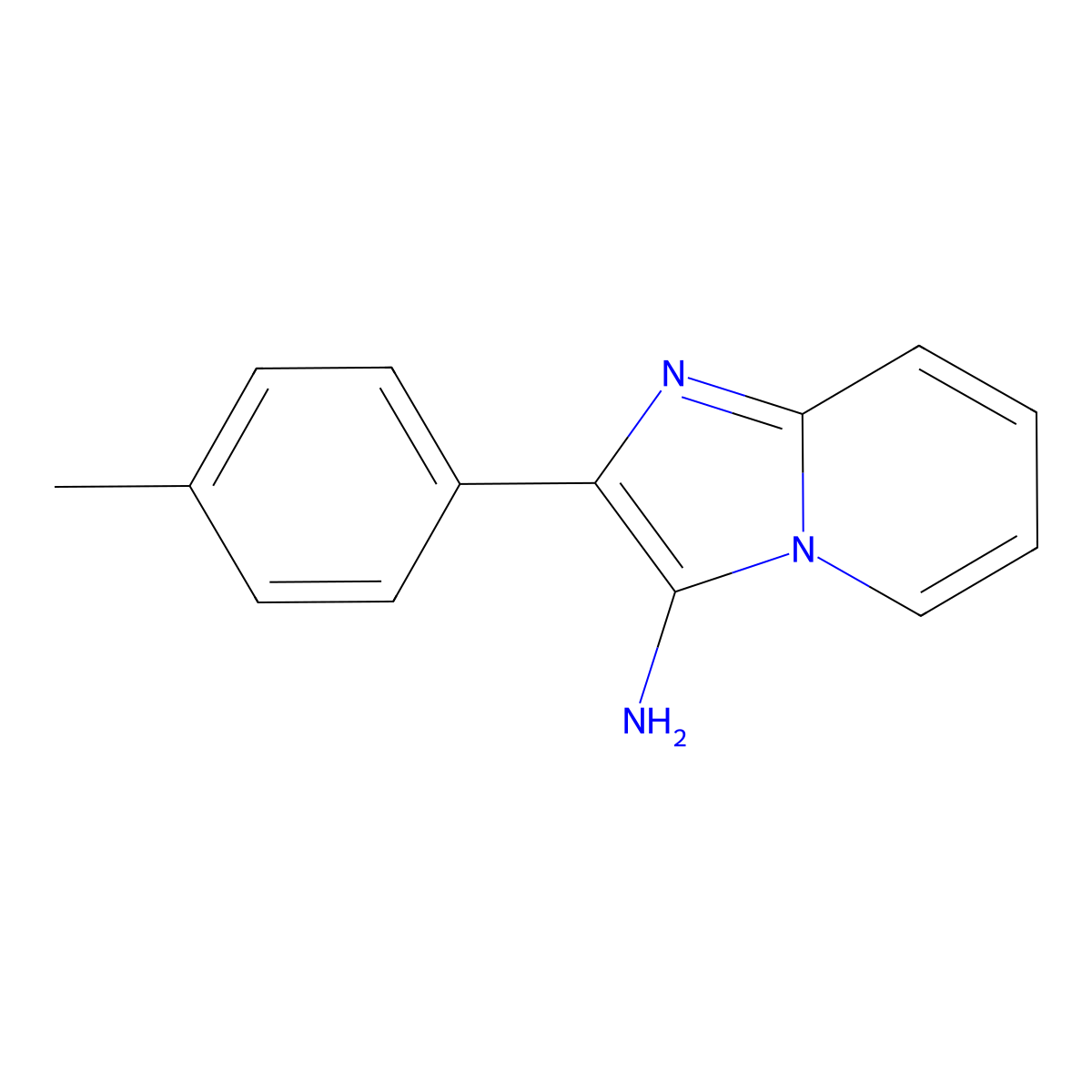 2-(4-Methylphenyl)imidazo[1,2-a]pyridin-3-amine molecular structure, CAS 80493-72-7