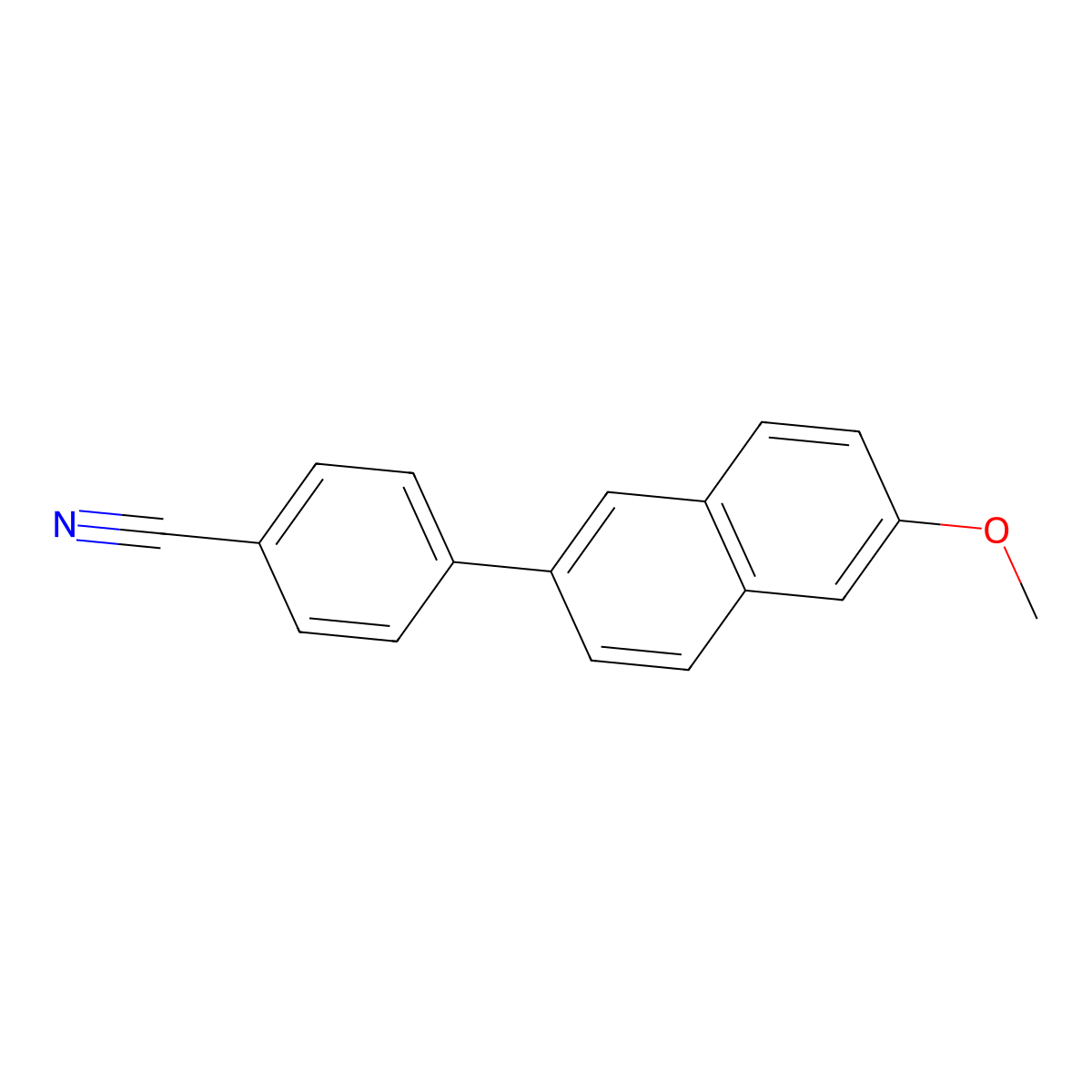 4-(6-Methoxynaphthalen-2-yl)benzonitrile molecular structure, CAS 80493-89-6