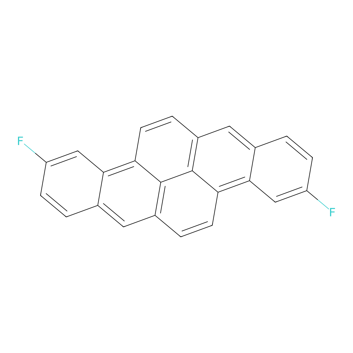 Dibenzo(b,def)chrysene, 3,10-difluoro- molecular structure, CAS 80495-52-9