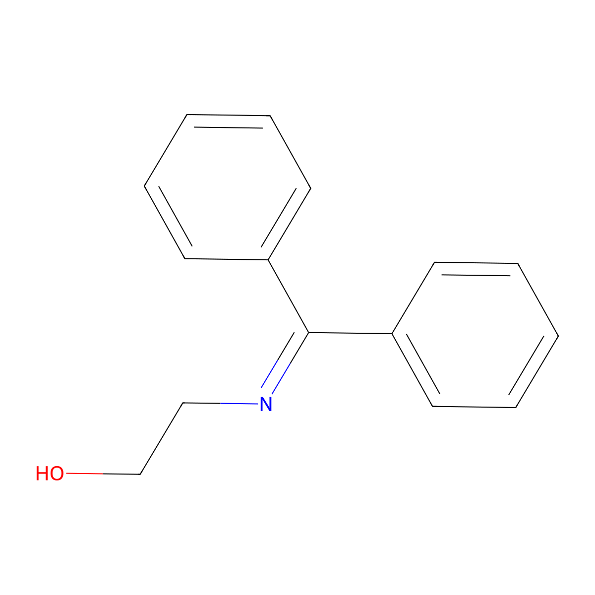 2-((Diphenylmethylene)amino)ethan-1-ol molecular structure, CAS 80500-07-8