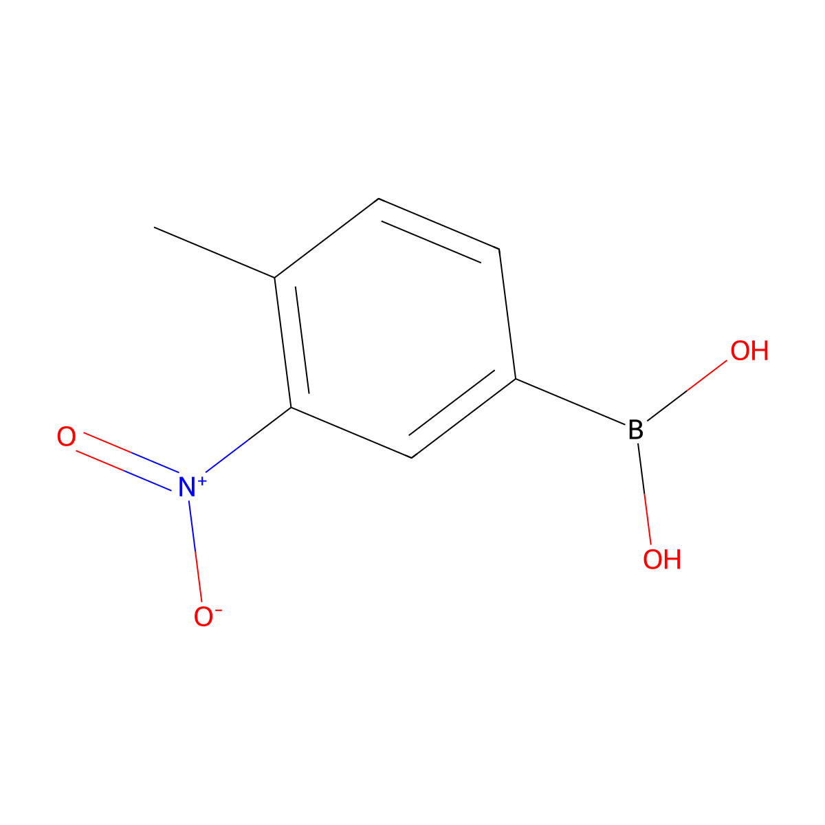 4-Methyl-3-nitrobenzeneboronic acid molecular structure, CAS 80500-27-2