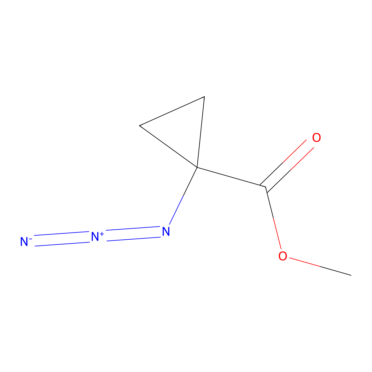 Methyl 1-azidocyclopropane-1-carboxylate molecular structure, CAS 80502-23-4